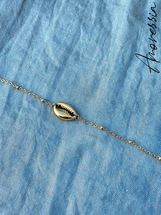 Chaine de cheville coquillage