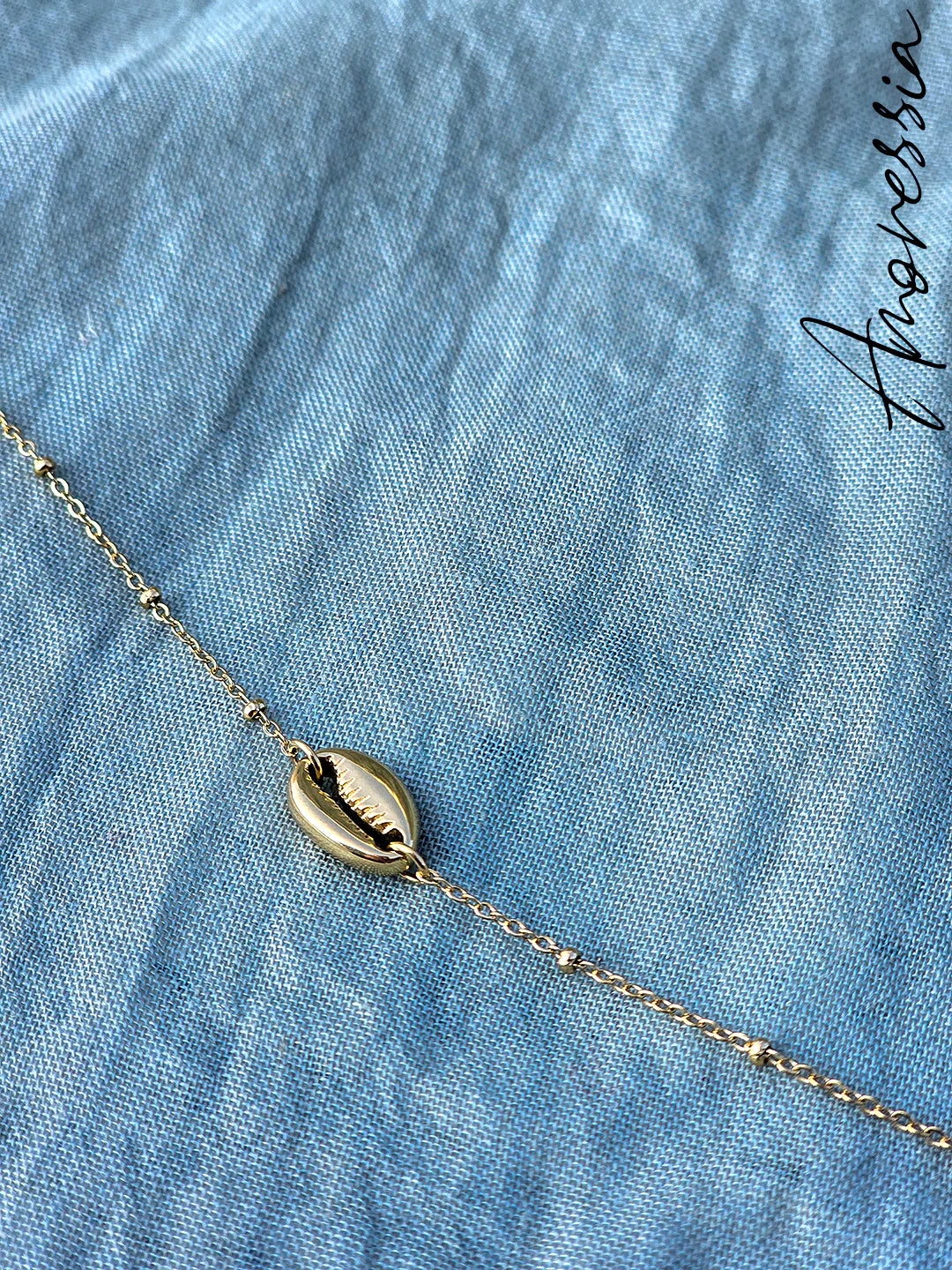 Chaine de cheville coquillage