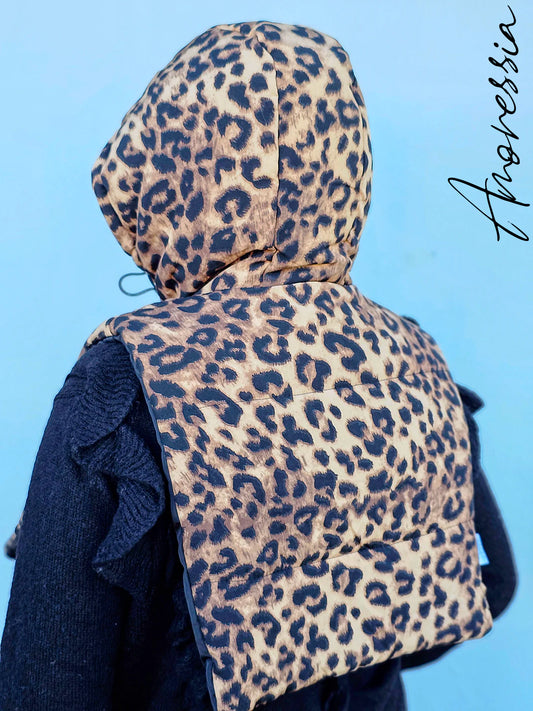 Plastron à capuche Léopard