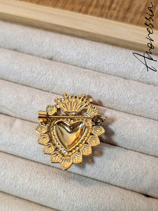 Broche coeur ex-voto