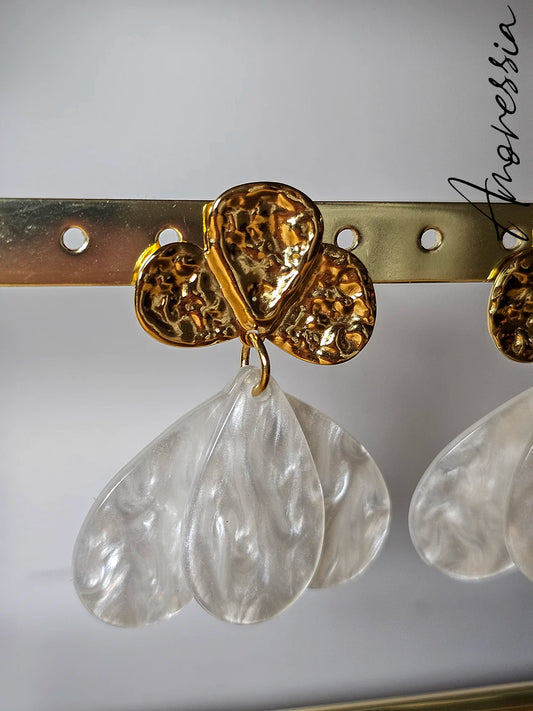 Boucles d'oreilles Fleur résine