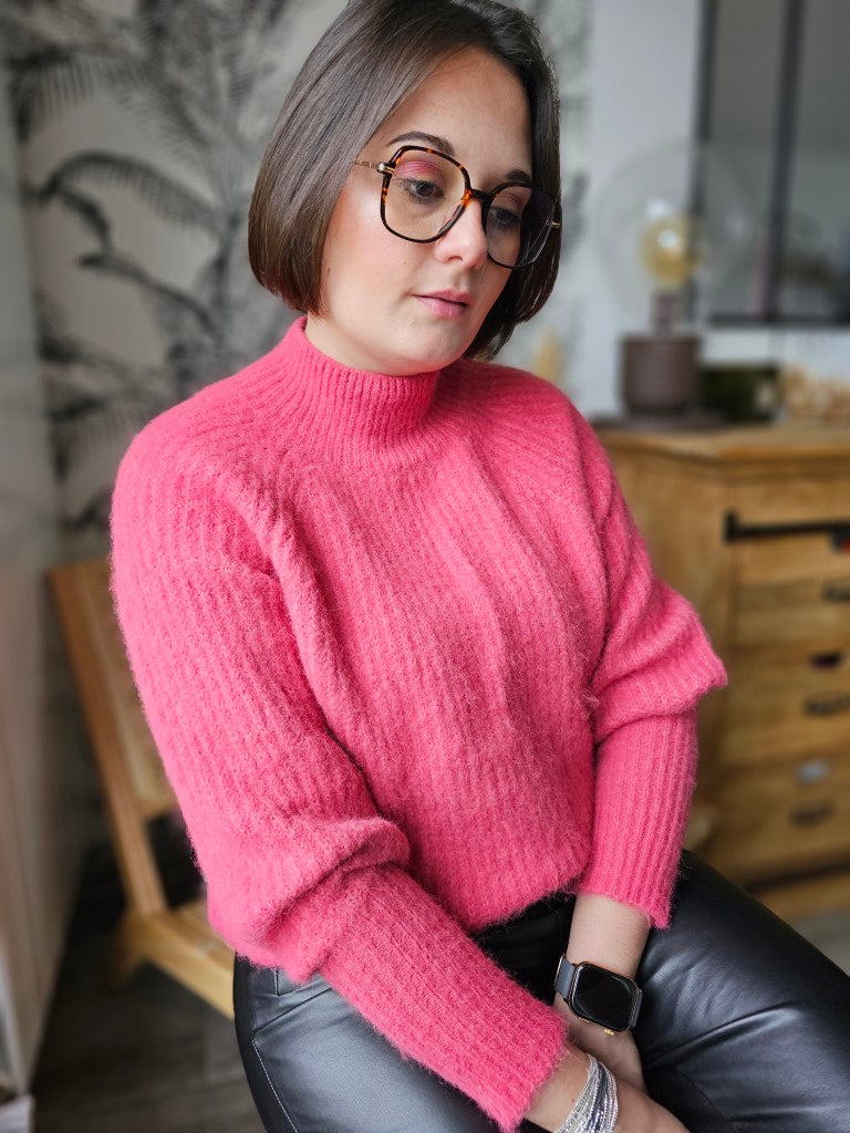 Pull Rose — Pull Rose Maille Femme autre vue