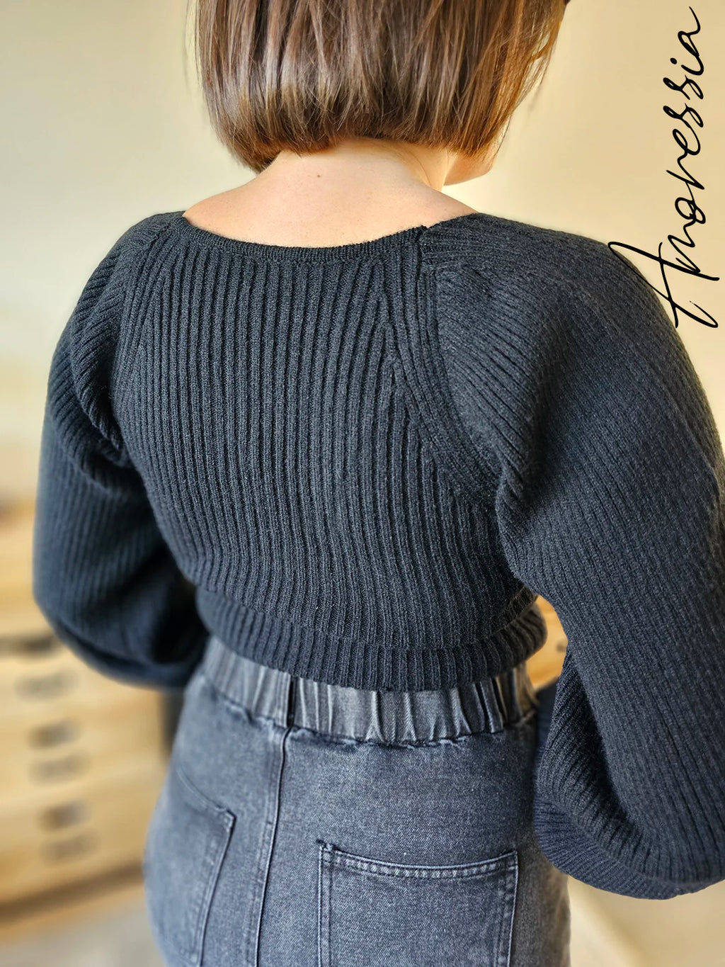 Jupe en jean grise — Jupe Jean Grise Femme vue détail