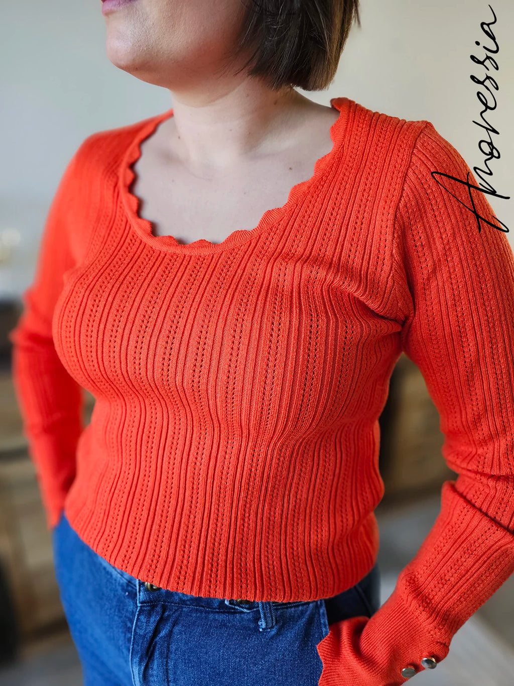 Pull Léa — Pull Maille Femme modèle 2