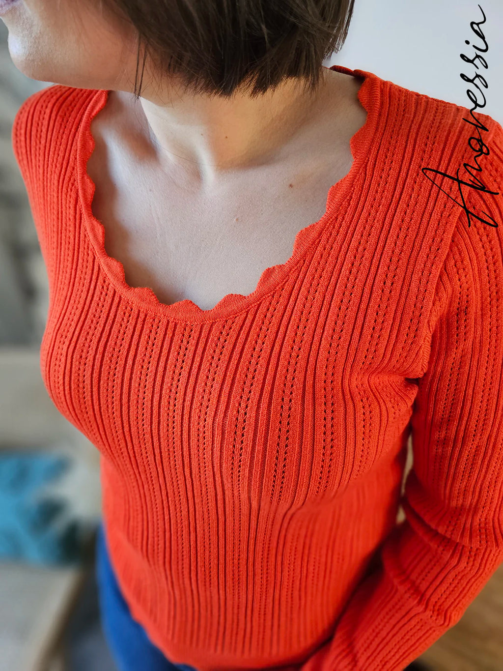 Pull Léa — Pull Maille Femme modèle 2 photo lifestyle