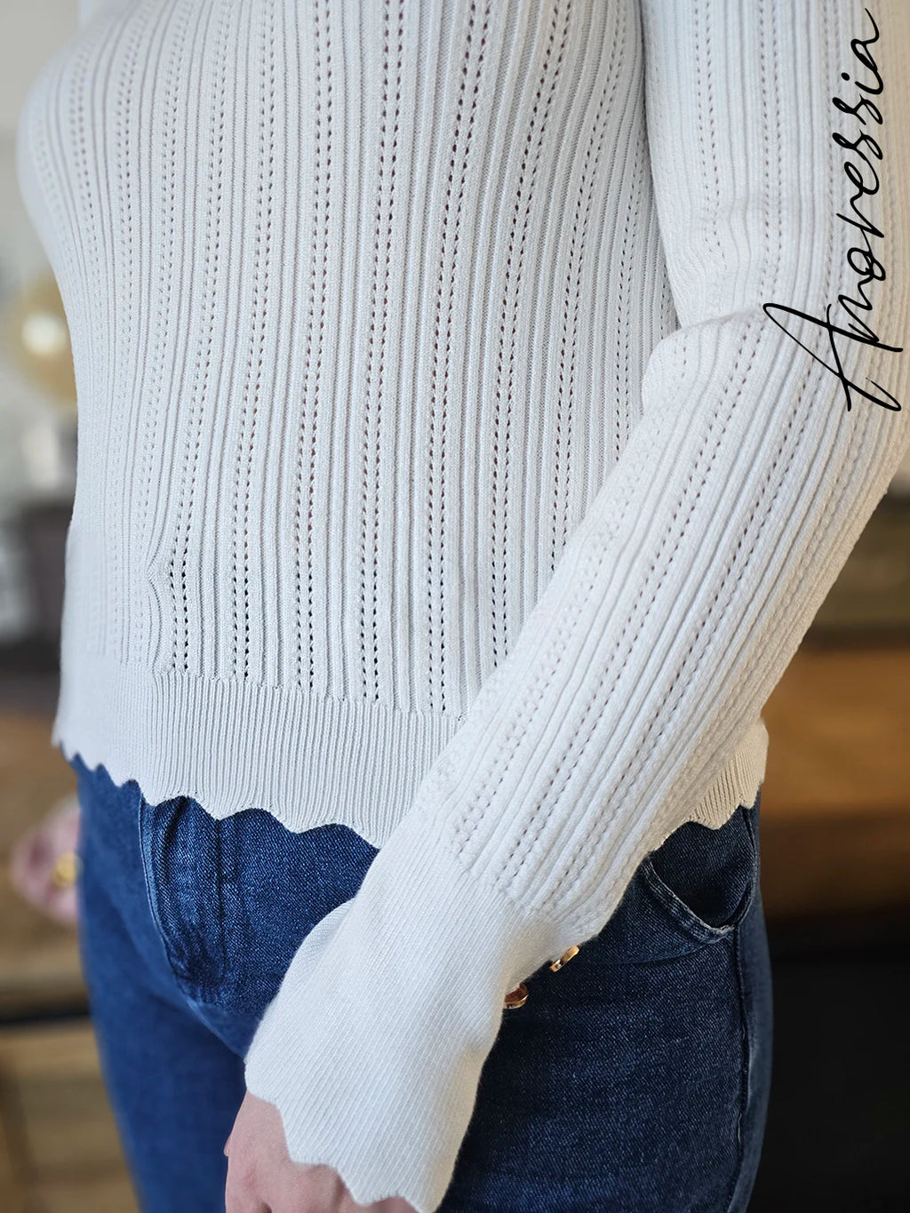 Pull Léa — Pull Maille Femme vue détail