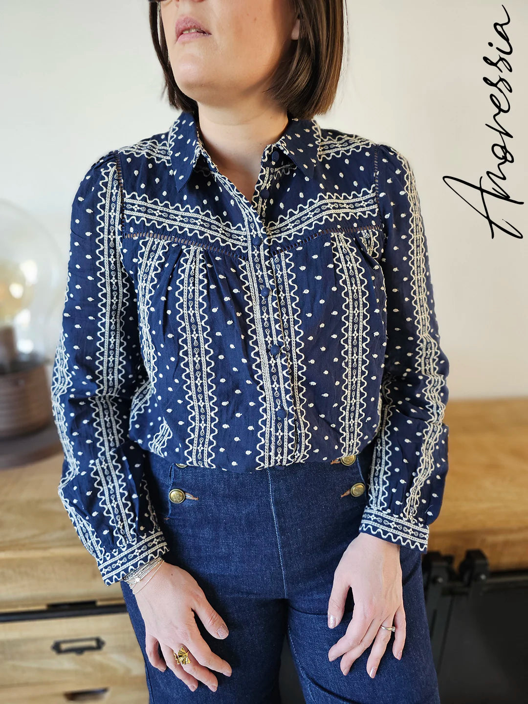 Chemise Mila — Chemise Fleurie Légère Femme