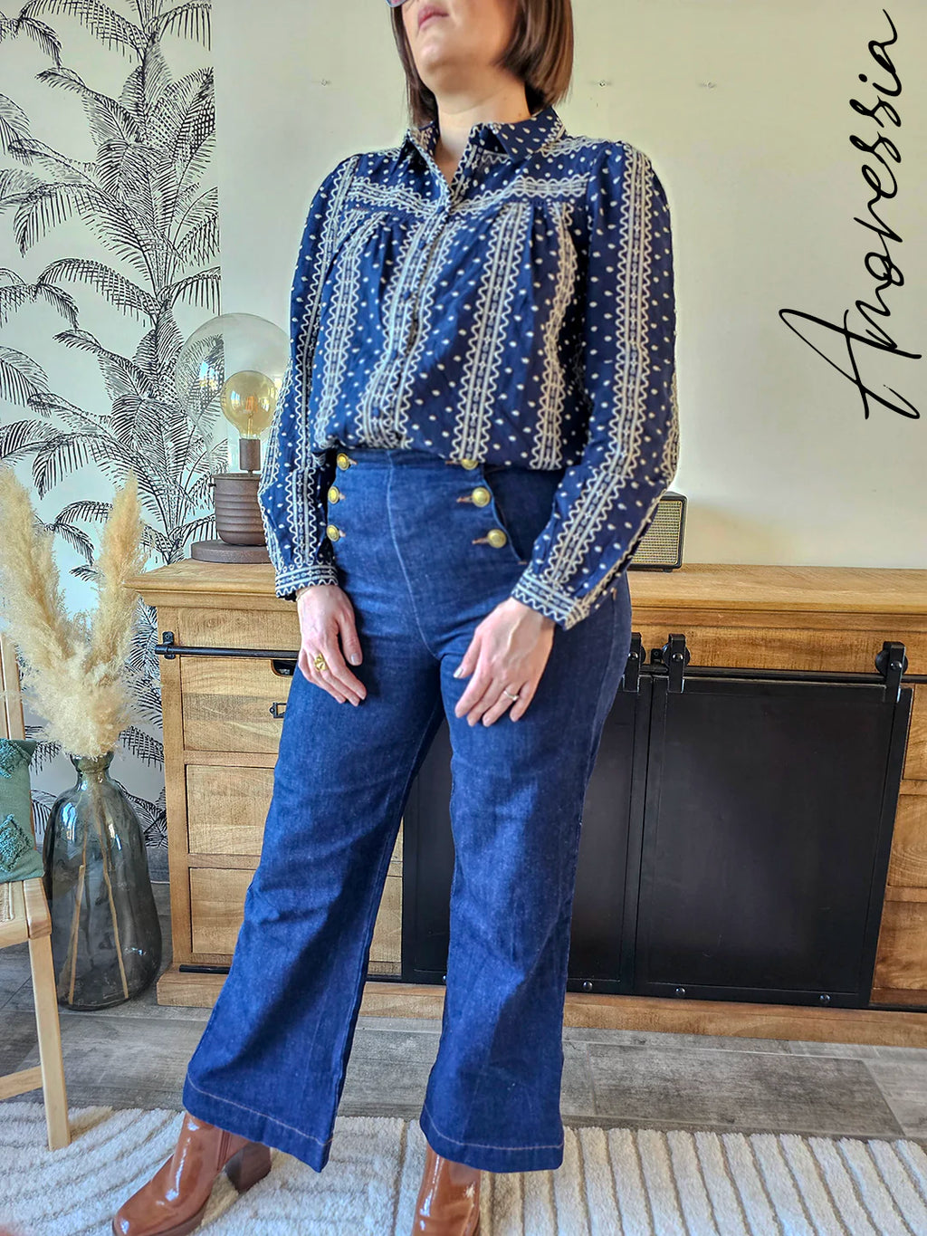 Jean Victorine — Jean Large Taille Haute Femme autre vue