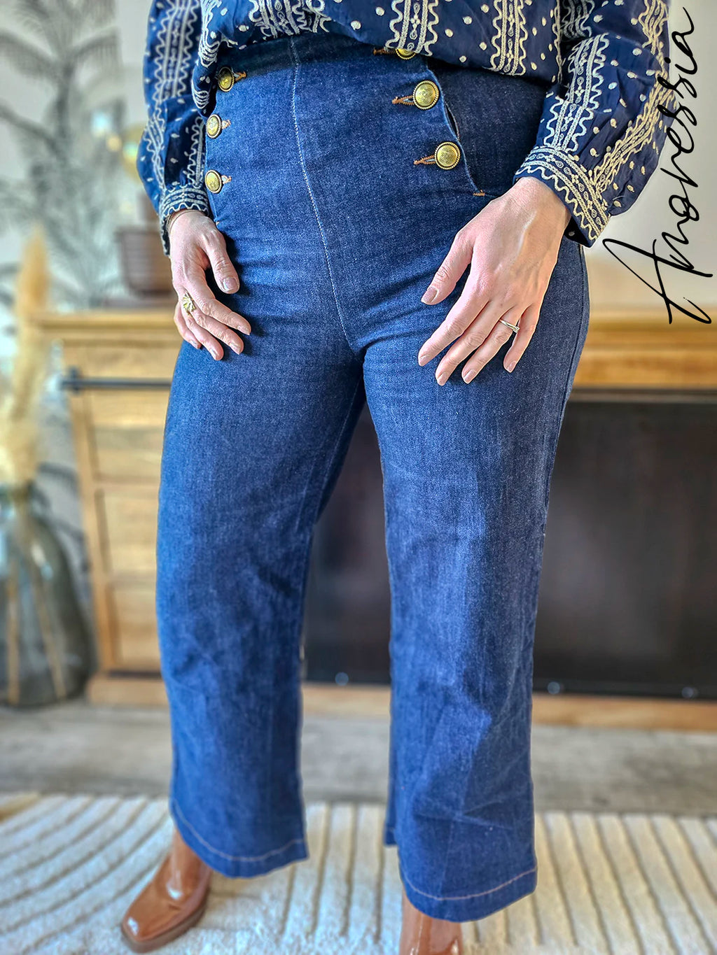 Jean Victorine — Jean Large Taille Haute Femme