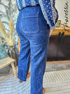 Jean Victorine — Jean Large Taille Haute Femme vue détail