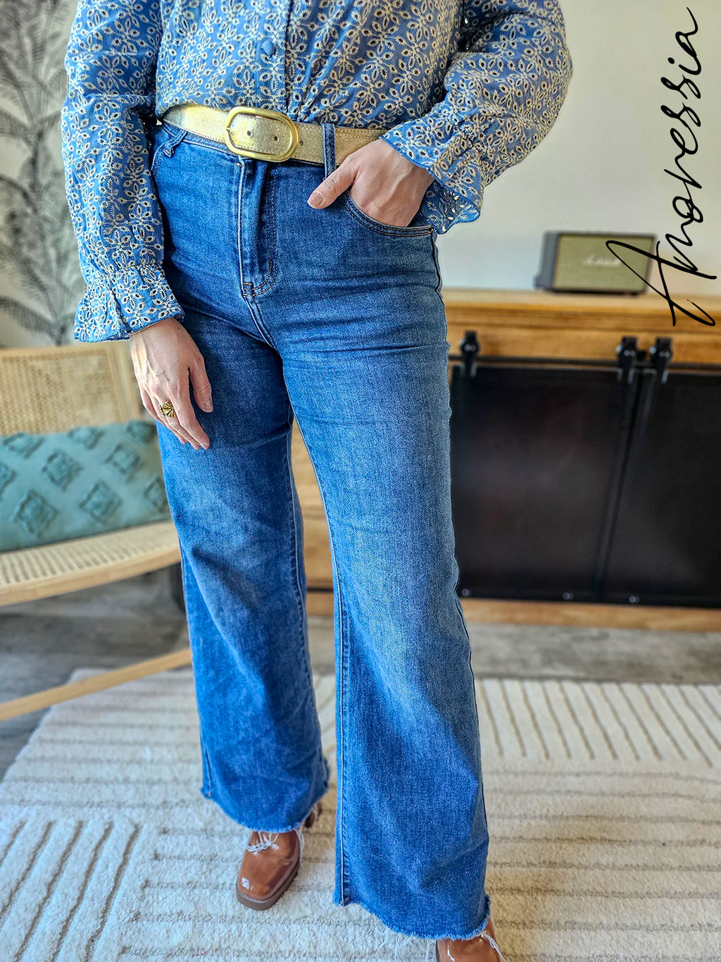 Jean bleu — Jean Bleu Coupe Droite Femme