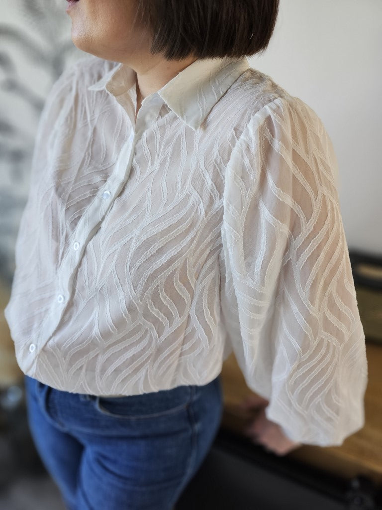 Chemise Lise — Chemise Légère Manches Longues Femme photo portée