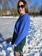 Gilet Blue — Gilet Bleu Femme Hiver photo portée