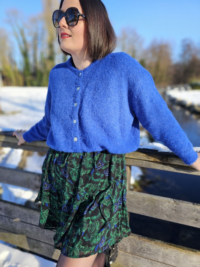 Gilet Blue — Gilet Bleu Femme Hiver vue détail
