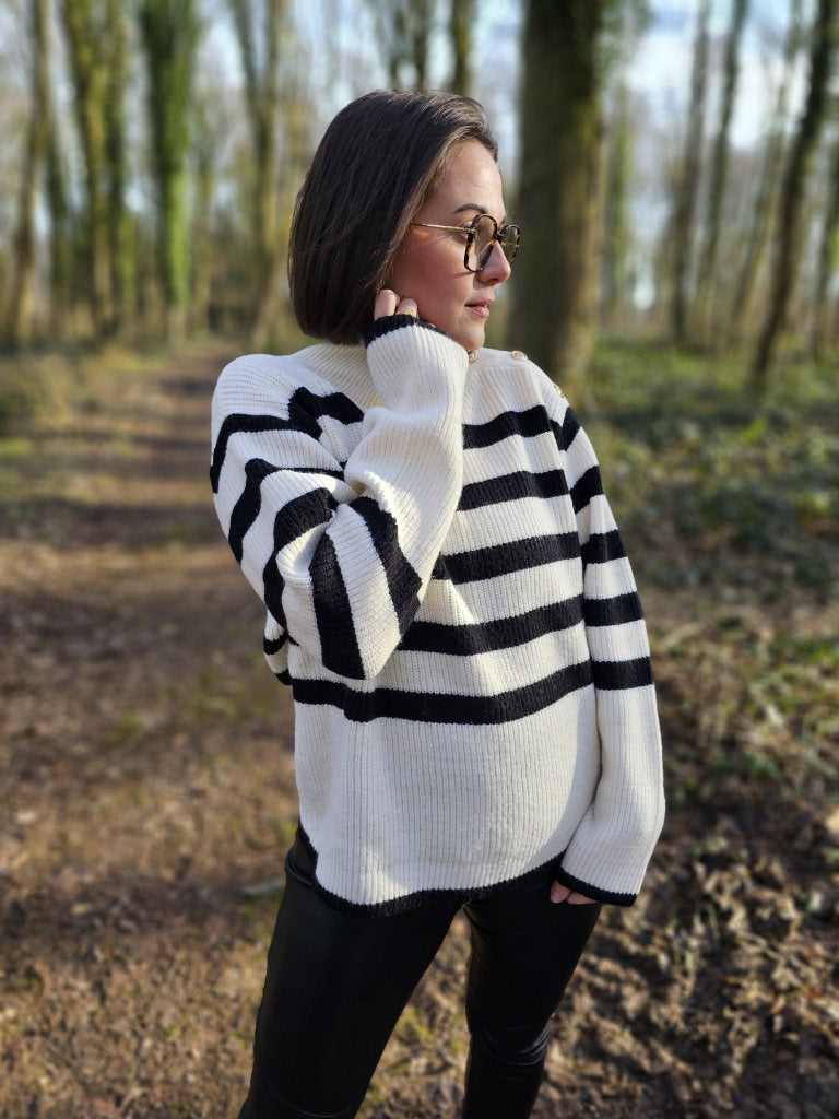 Pull Cara — Pull Chaud Femme Hiver modèle 2 photo portée