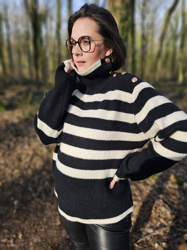 Pull Cara — Pull Chaud Femme Hiver photo portée
