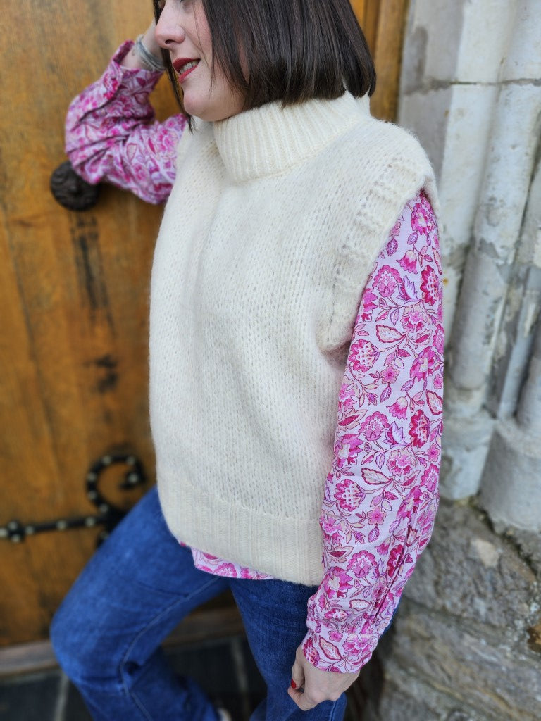 Pull Noé — Pull Maille Femme photo portée