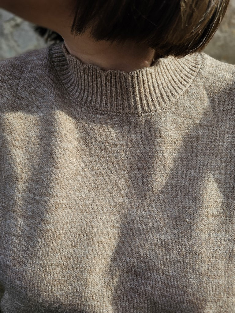 Pull taupe — Pull Taupe Femme vue détail