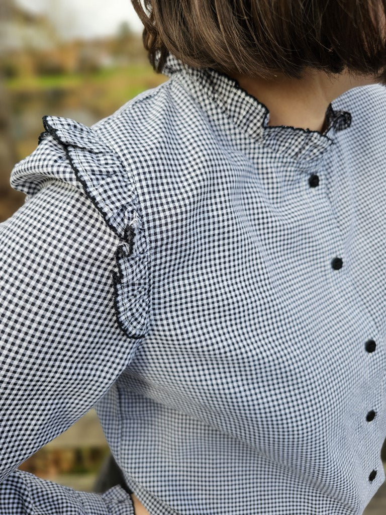 Chemise Clara — Chemise Colorée Col V Femme vue détail