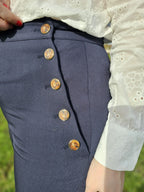 Pantalon Marine — Pantalon Bleu Marine Femme autre vue