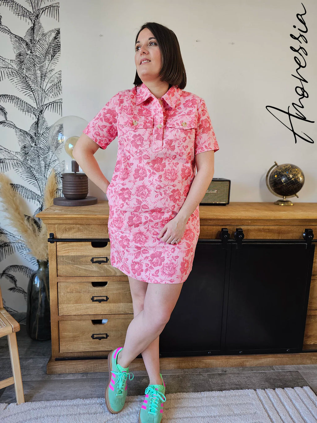 Robe Pink — Robe Rose Femme vue dos