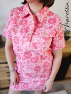 Robe Pink — Robe Rose Femme zoom matière