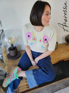 Pull Flower — Pull Fleuri Femme autre vue