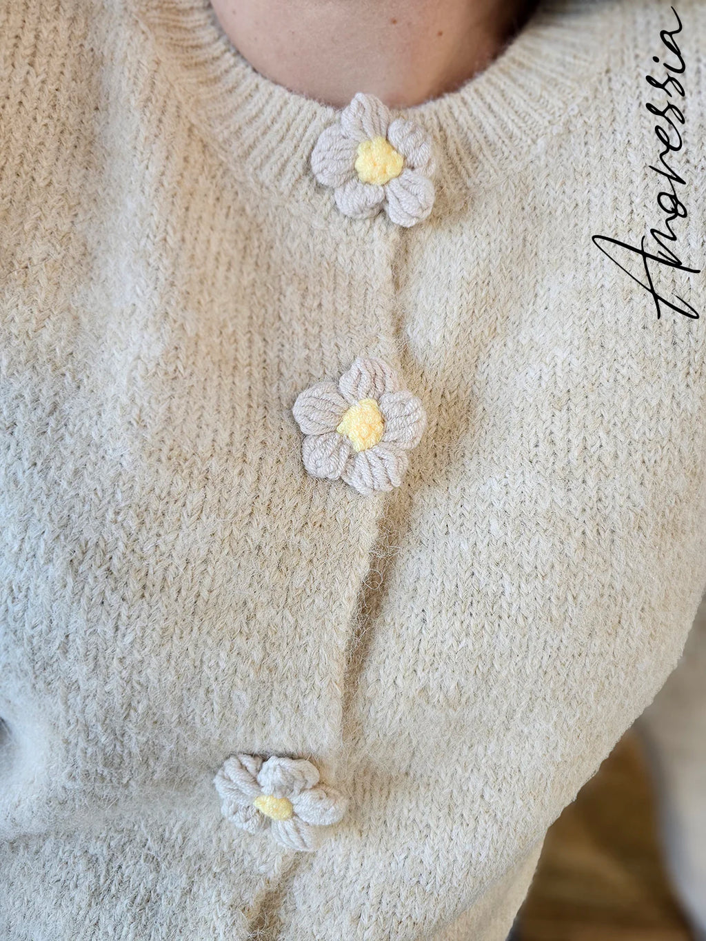 Gilet Florie — Gilet Fleuri Femme Printemps photo portée