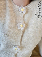 Gilet Florie — Gilet Fleuri Femme Printemps photo portée