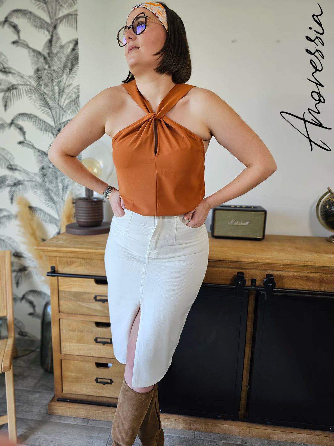 Débardeur Jena — Débardeur Côtelé Femme Été modèle 2 photo lifestyle