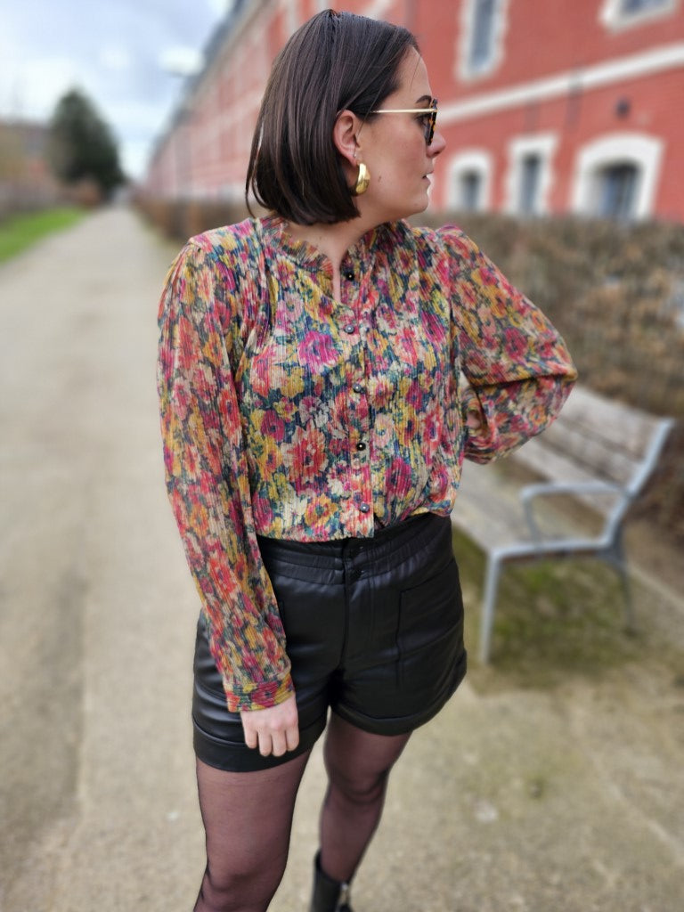 Chemise Dorée — Chemise Brillante Dorée Femme autre vue