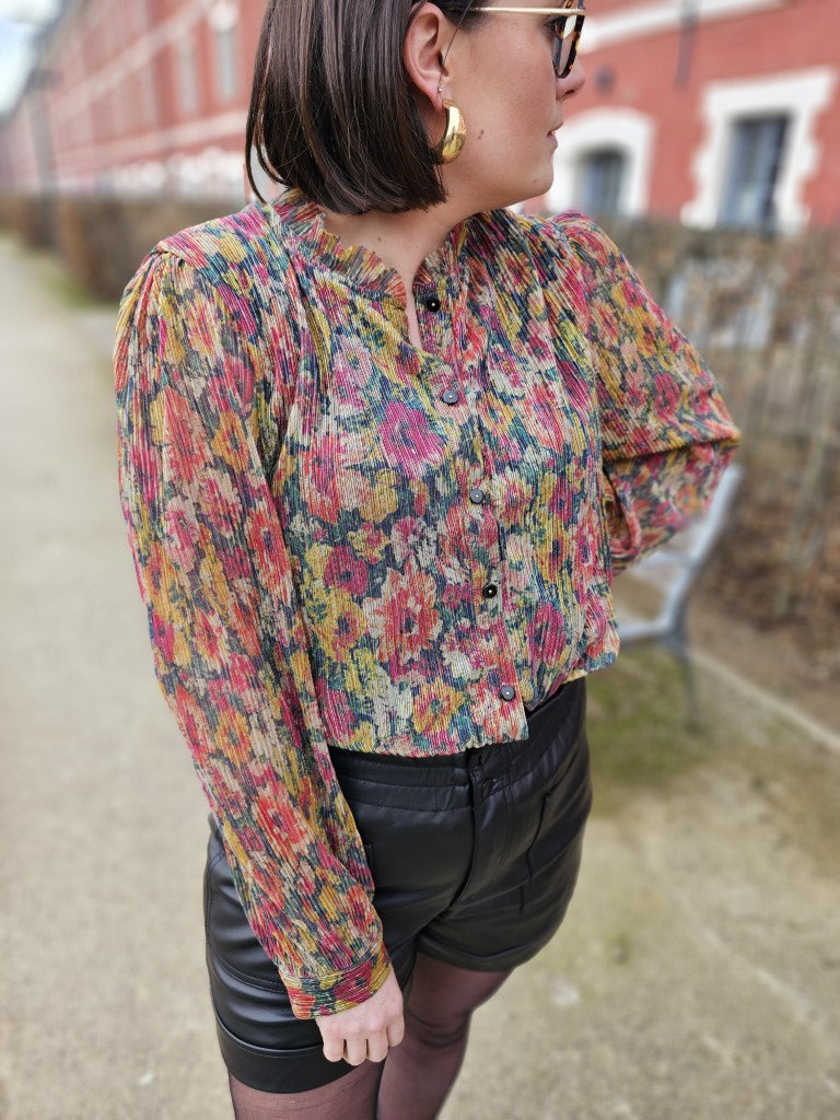 Chemise Dorée — Chemise Brillante Dorée Femme vue détail
