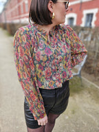 Chemise Dorée — Chemise Brillante Dorée Femme vue détail