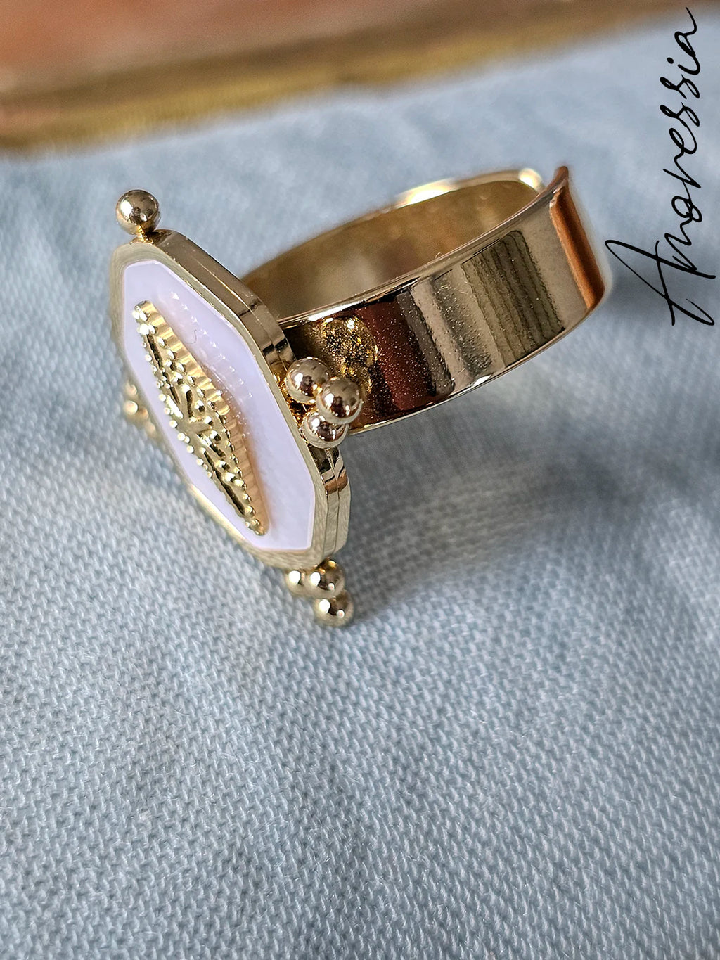 Bague Blanche — Bague Résine Blanche Femme bijou