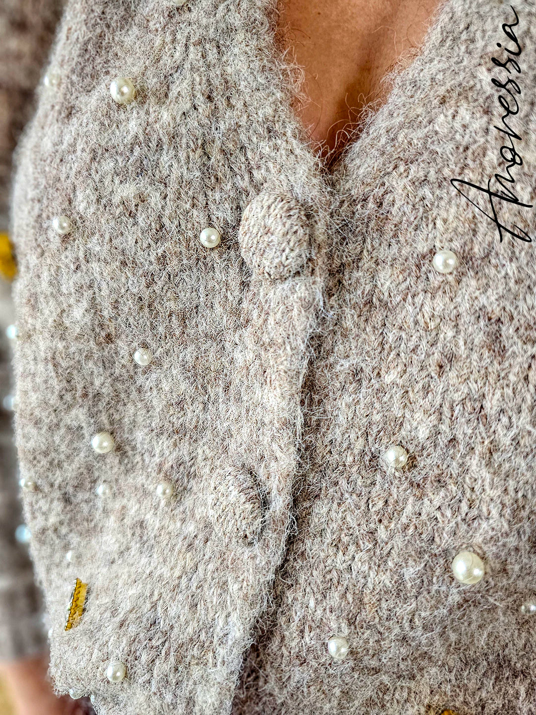 Gilet Suzanne — Gilet Long Ouvert Femme vue détail