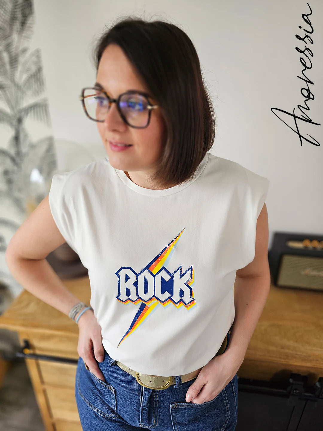 T-Shirt Rock — T-Shirt Graphique Femme