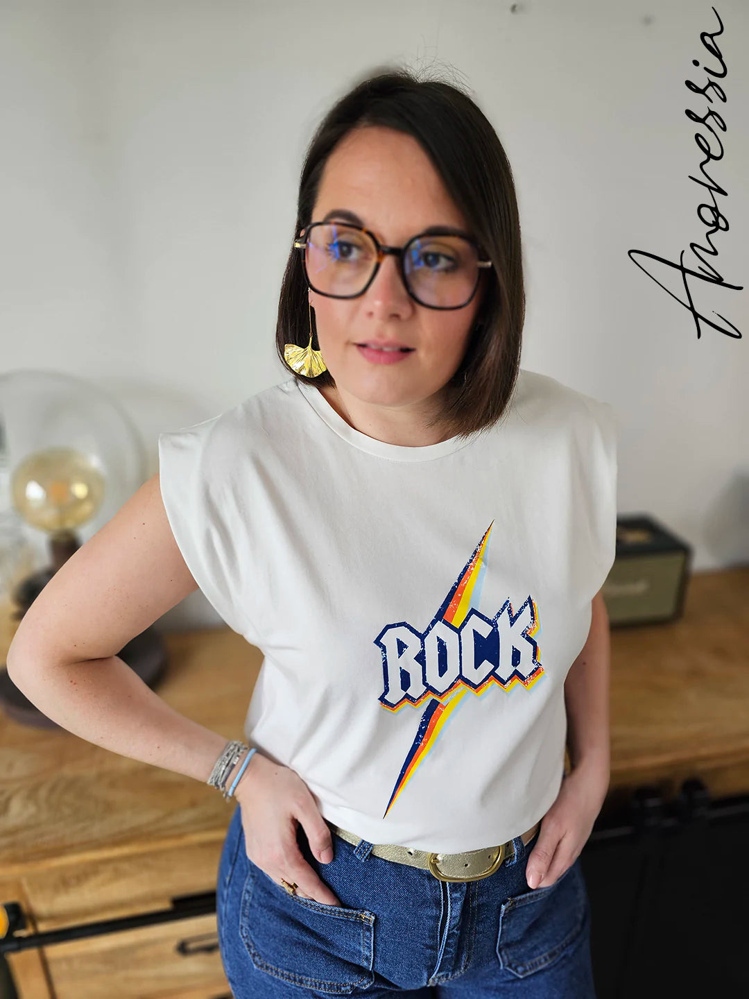 T-Shirt Rock — T-Shirt Graphique Femme