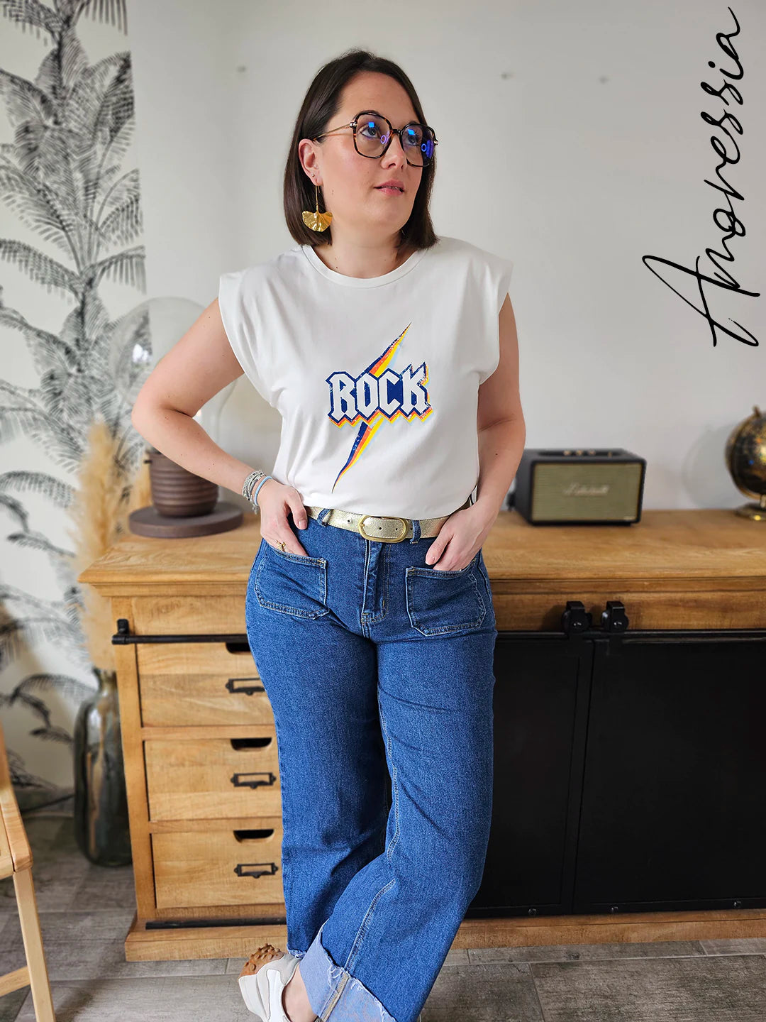 T-Shirt Rock — T-Shirt Graphique Femme