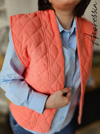Gilet Arancia — Gilet Orange Ouvert Femme autre vue