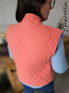 Gilet Arancia — Gilet Orange Ouvert Femme photo mode