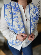 Gilet Blu — Gilet Bleu Doux Femme vue détail