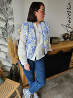 Gilet Blu — Gilet Bleu Doux Femme zoom