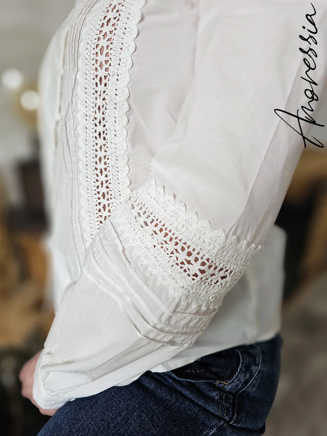 Chemise Bianco — Chemise Blanche Légère Femme vue dos