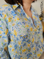 Chemise Fiore — Chemise Fleurie Légère Femme vue détail