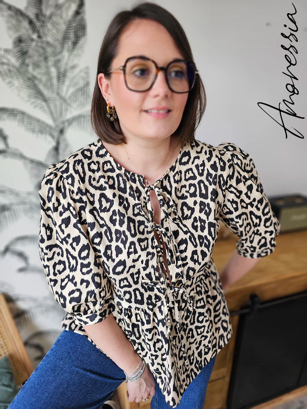 Blouse Léopard — Blouse Léopard Femme vue détail