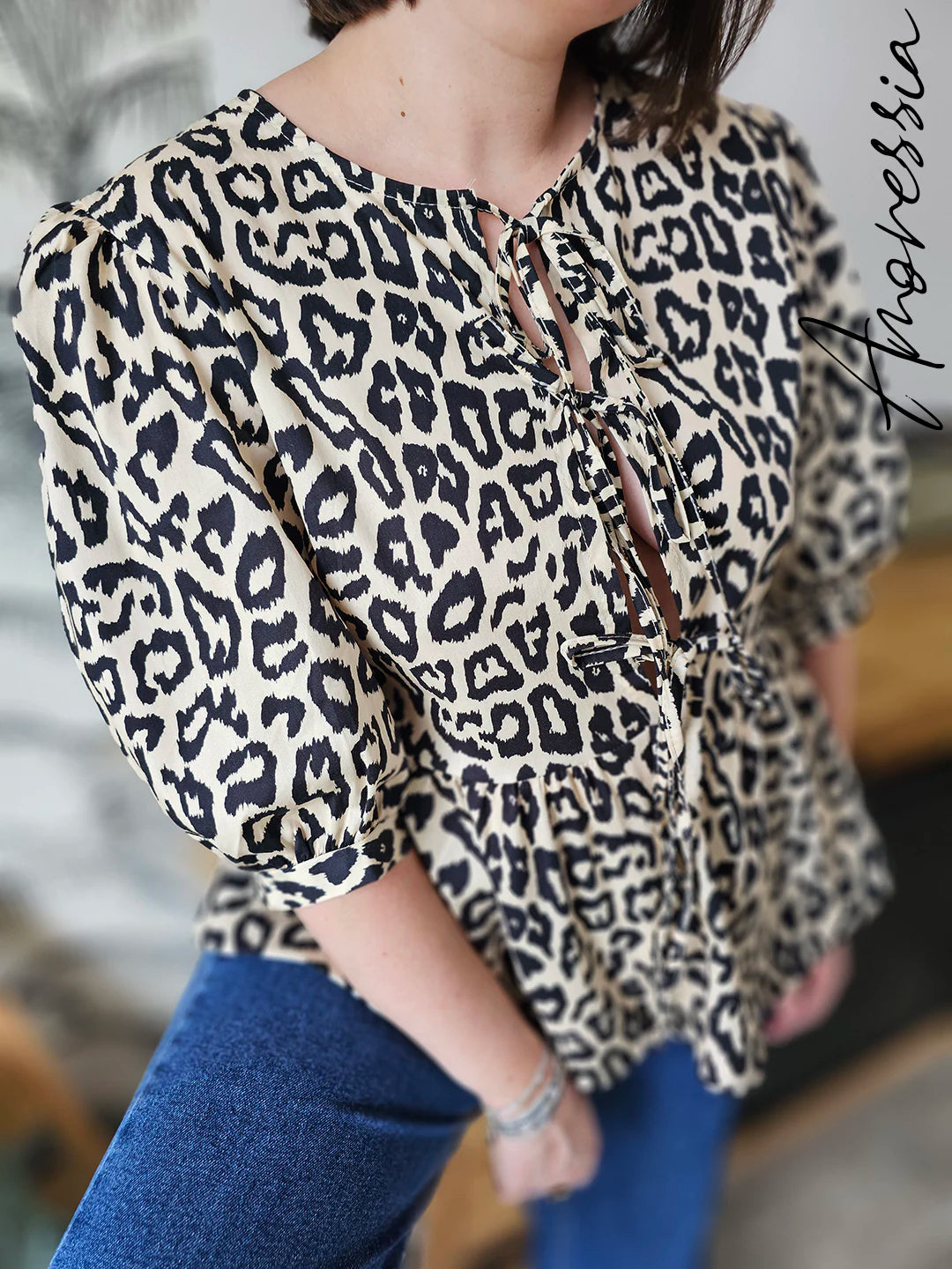 Blouse Léopard — Blouse Imprimé Léopard Femme