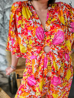 Combinaison April — Combinaison Pantalon Floral Femme photo portée