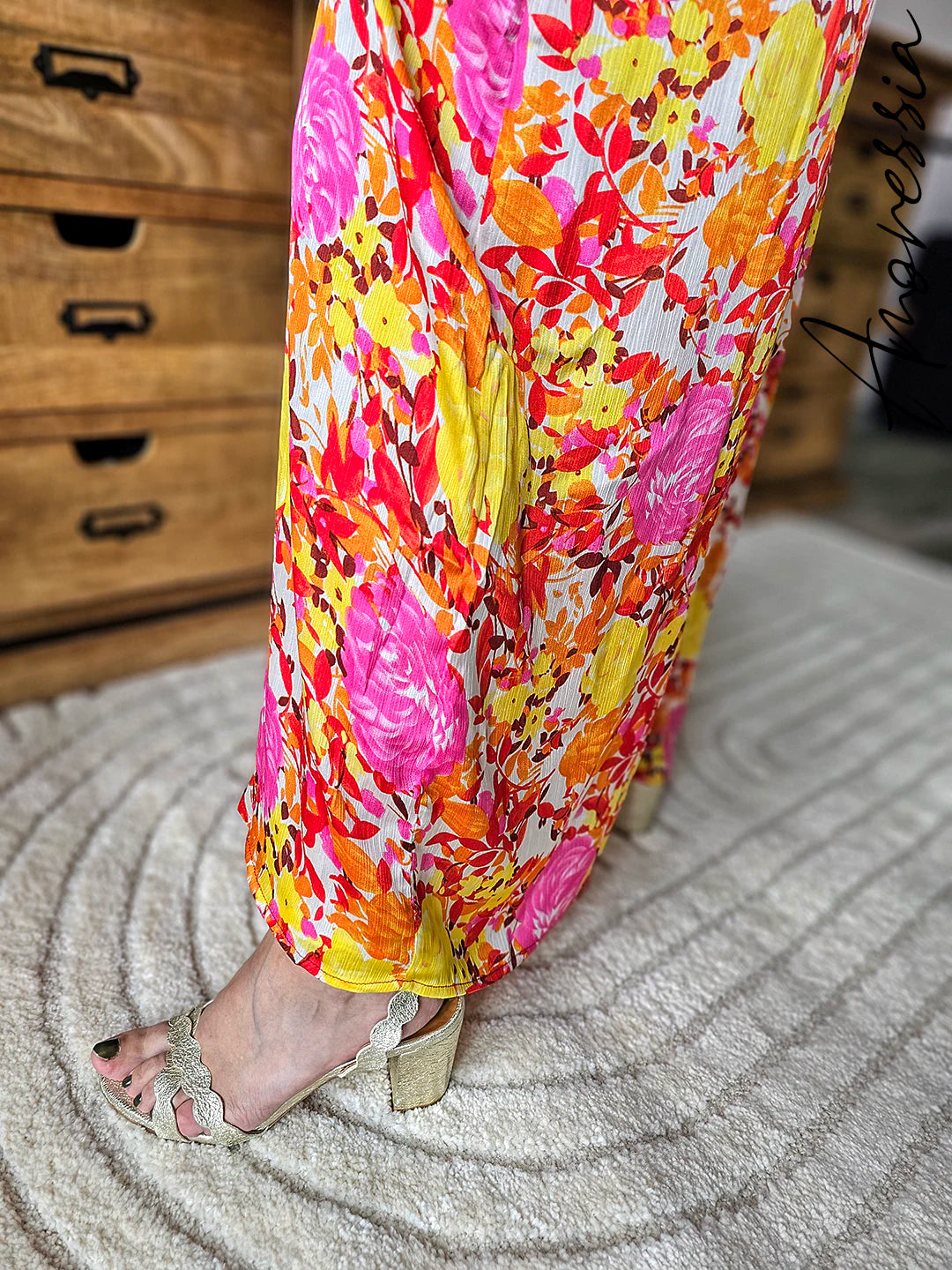 Combinaison April — Combinaison Pantalon Floral Femme zoom motif