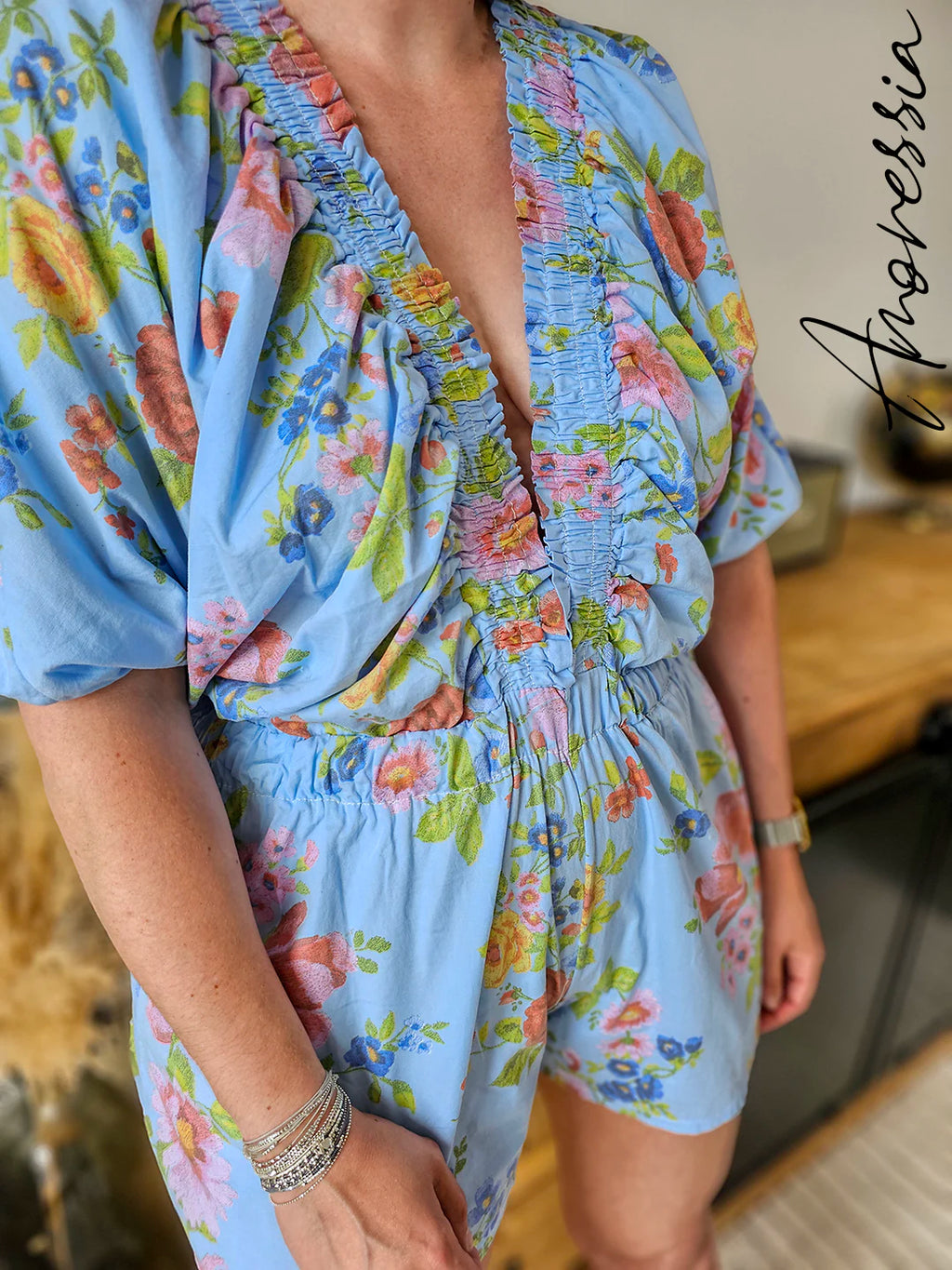 Combishort Toscane — Combishort Imprimé Floral Femme Été autre vue