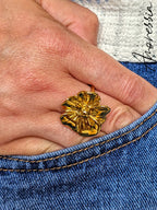 Bague Fleur — Bague Fleurie Dorée Femme